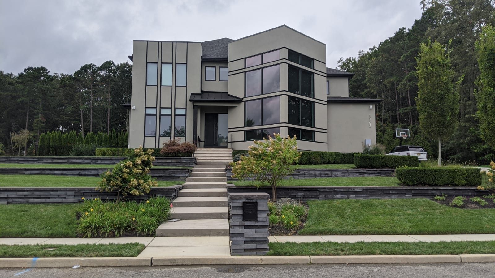 Ultra-modern contemporary exterior with floor-to-ceiling glass